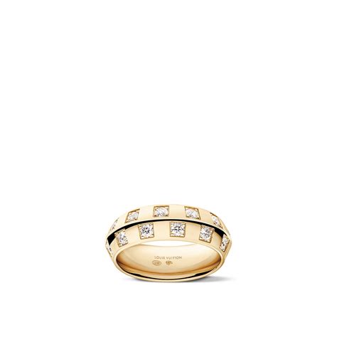 louis vuitton riem gold diamond|Le Damier de Louis Vuitton Medium Ring, Yellow Gold and .